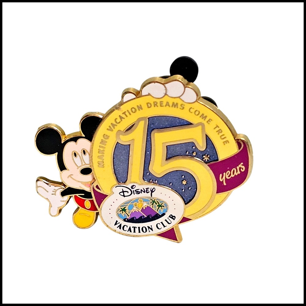 Disney Vacation Club 15 Years Anniversary Mickey Mouse Trading Pin 49775